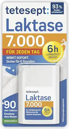 Laktase-Tabletten von tetesept 7.000 für Laktoseintoleranz