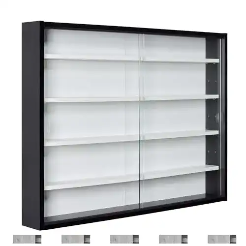 Vitrine Inter Link mit Schiebetüren für Wandmontage