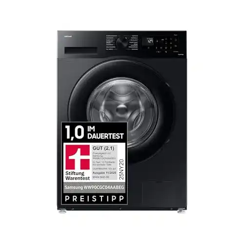 Samsung Waschmaschine 9 kg mit 1.400 U/min und EEK A