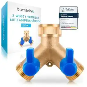 2-Wege-Verteiler Bächlein Gartenschlauch-Splitter für flexible Wassernutzung