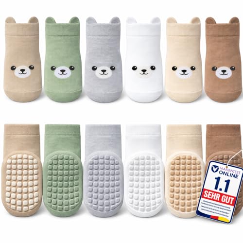 Babysocken Kleinbär Stoppersocken Kinder 6er Set Antirutsch