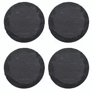 Schieferplatte Novaliv rund 20×0,5 cm – 4er Set für Sushi und Servieren