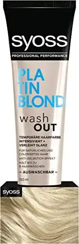 Haartönung Syoss Wash Out Platin Blond Stufe 0, 2er Pack