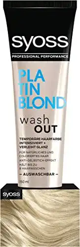 Haartönung Syoss Wash Out Platin Blond Stufe 0, 2er Pack