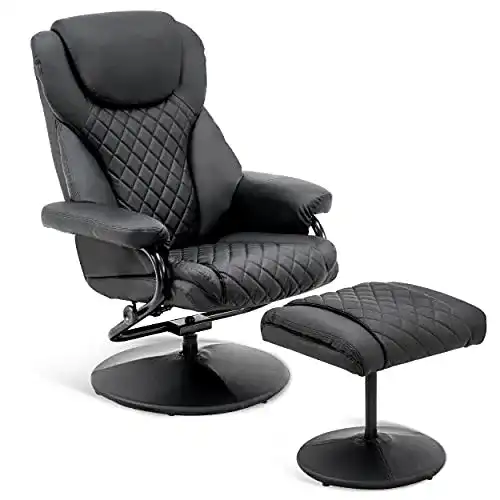Relaxsessel mit Hocker Mcombo, 360° drehbarer Fernsehsessel
