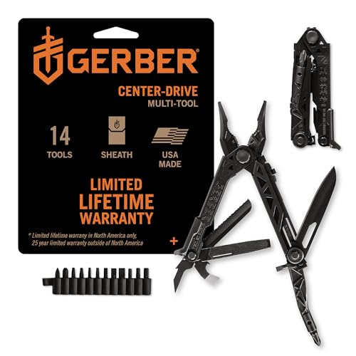 Gerber Multitool mit Gürtel-Clip und Center-Drive