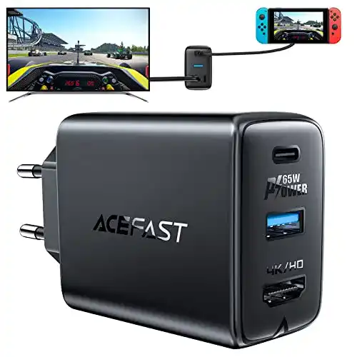 USB-Ladegerät ACEFAST 65W mit 4K HD Ausgang und GaN Technologie