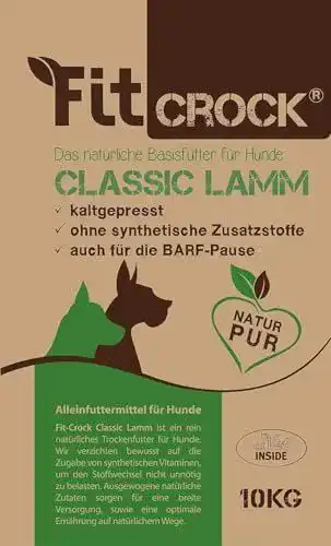 Kaltgepresstes Hundefutter cdVet Fit-Crock trocken glutenfrei 10 kg