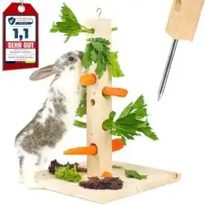 Kaninchen Spielzeug Futterbaum für Kaninchen und Meerschweinchen