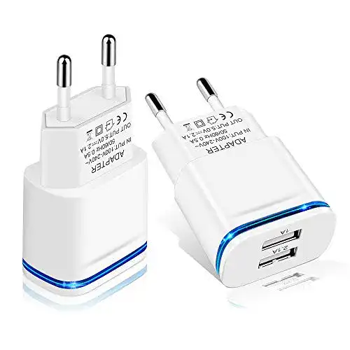USB Ladegerät von LUOATIP 10.5W 2-Pack mit 2-Port Technologie