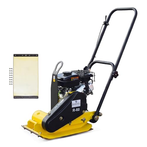 Bamato Rüttelplatte R-60 mit Gummimatte für Verdichtungsarbeiten