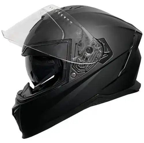 Rallox Integralhelm mit Sonnenvisier Größe XL in Matt Schwarz