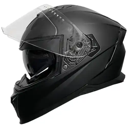 Rallox Integralhelm mit Sonnenvisier Größe XL in Matt Schwarz