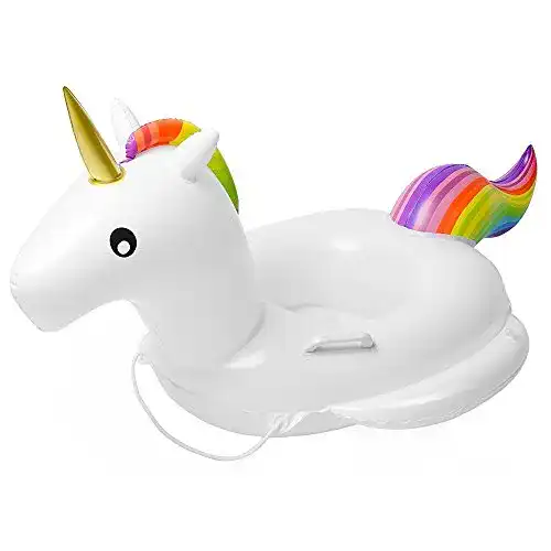 Flyboo Baby Schwimmring Aufblasbar mit Einhorn Design für Kinder