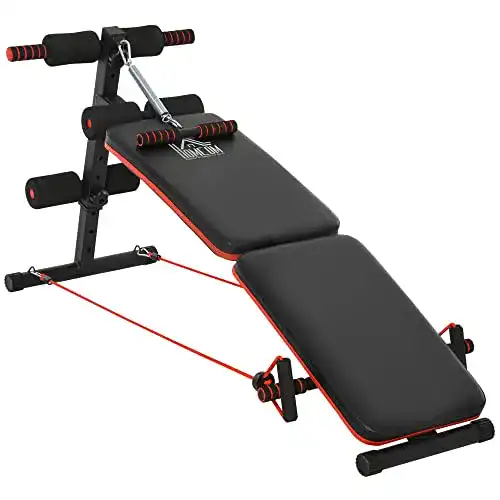 HOMCOM Sit Up Bank Trainingsbank für Bauchübungen
