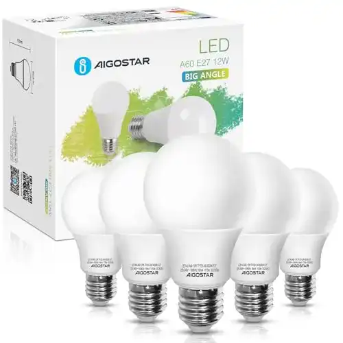 Energiesparlampe E27 Aigostar LED Leuchtmittel Kaltweiß 12W