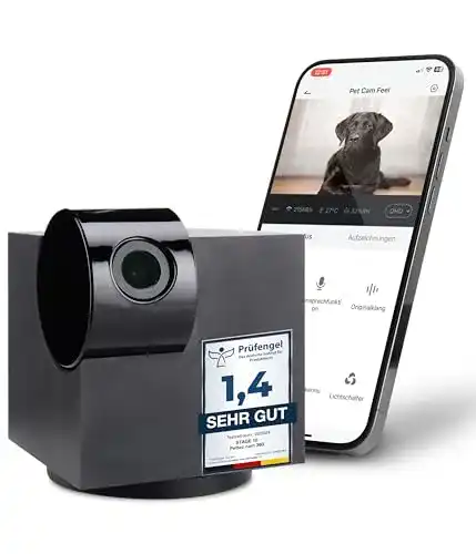 Haustierkamera Pettec Cam 360° mit App für Hunde und Katzen