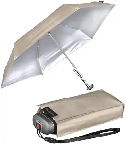 Regenschirm mit UV-Schutz von Knirps – Mini Taschenschirm für Reisen