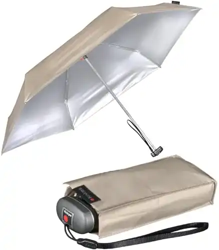 Regenschirm mit UV-Schutz von Knirps – Mini Taschenschirm für Reisen