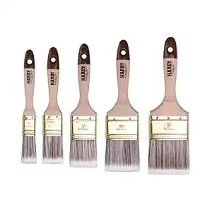 Flachpinsel Set Hardy Working Tools 5 Stück für Malerarbeiten