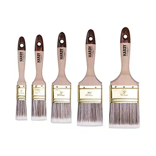 Flachpinsel Set Hardy Working Tools 5 Stück für Malerarbeiten