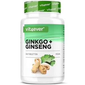Ginkgo Vit4ever Ginkgo und Ginseng Tabletten, 365 Stück