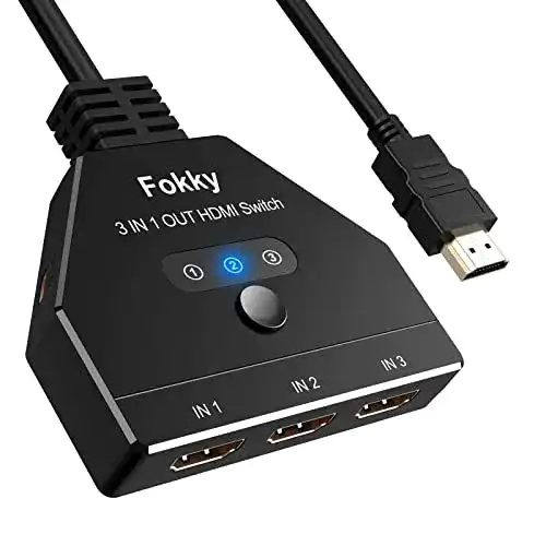 HDMI-Splitter Fokky 4K HDMI Switch für 3 Geräte