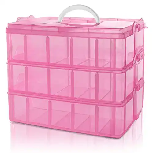 Sortimentskasten Belle Vous 3-stöckige Aufbewahrungsbox für Nähzubehör und Kleinteile