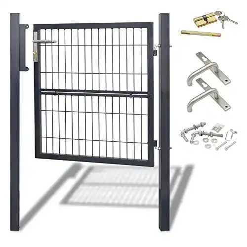 Gartentor Randaco 100×100 cm Anthrazit aus verzinktem Stahl
