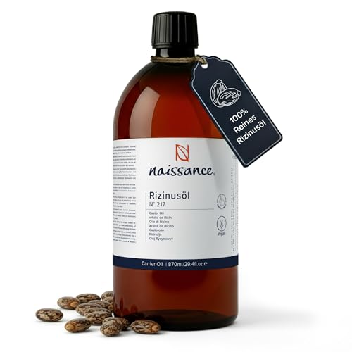 Rizinusöl Naissance 870ml – Kaltgepresstes Öl für Haarschutz und Pflege
