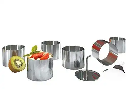 Dessertringe CHG 3405-00 Dessert-Speiseringset, 8-teilig aus Edelstahl