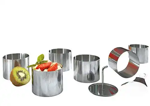 Dessertringe CHG 3405-00 Dessert-Speiseringset, 8-teilig aus Edelstahl