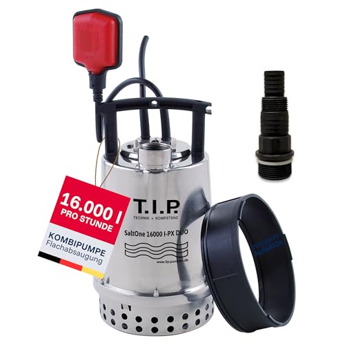T.I.P. 2in1 Schmutzwasser Tauchpumpe mit Edelstahl und DUO-Ring