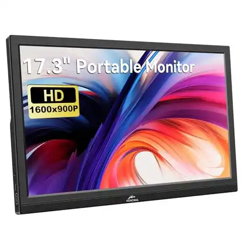 Portable Monitor 17,3 Zoll Kenowa mit USB-C und HDMI Anschluss
