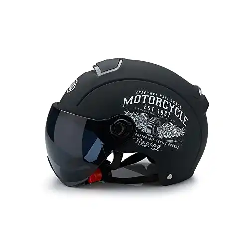 Halbschalenhelm Ergocar Offener Helm mit Sonnenblende und Eps-Pufferschicht