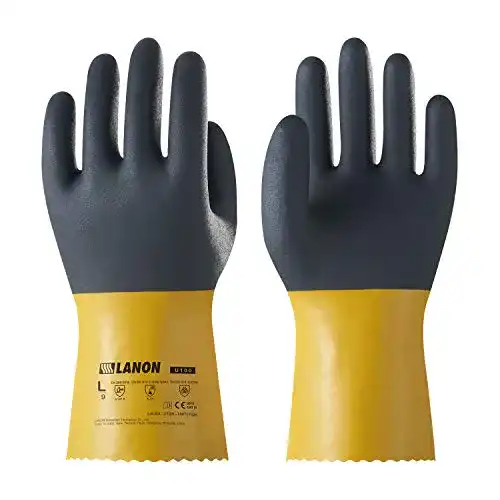 Wasserdichte PVC Arbeitshandschuhe von Lanon Protection