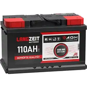 AGM-Batterie 110Ah 12V für Solaranwendungen und Wohnmobile