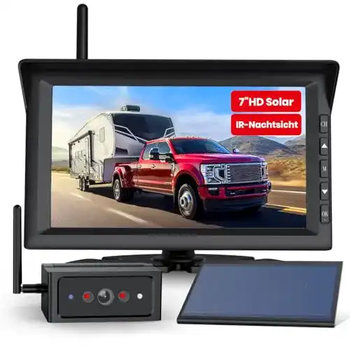 Rückfahrkamera Set AUTO-VOX Solar Kabellos mit IR Nachtsicht