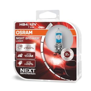 Osram Night Breaker Laser HB4 Lampe, bis zu 150% mehr Helligkeit