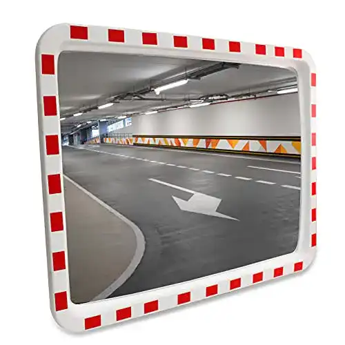 Verkehrsspiegel LABT rechteckig 60 x 80 cm für Straßen und Ausfahrten