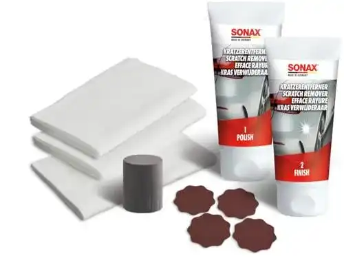 SONAX Kratzerentferner Set Lack 50 ml für die manuelle Beseitigung von Kratzern