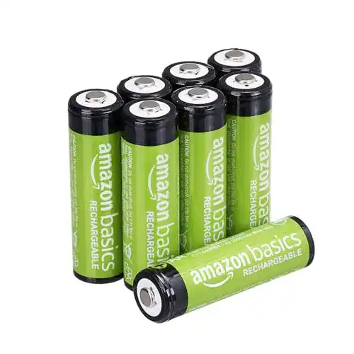 Wiederaufladbare AA-Akkus von Amazon Basics, 8er-Pack, 2000 mAh
