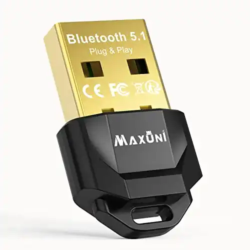 Maxuni USB Bluetooth 5.1 Dongle Adapter für PC und Laptop