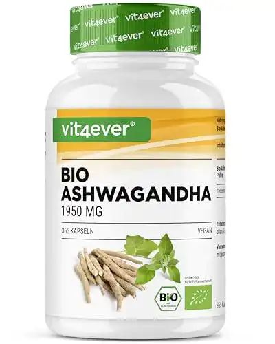Ashwagandha Vit4ever Bio Kapseln, 365 Stück, hochdosiert