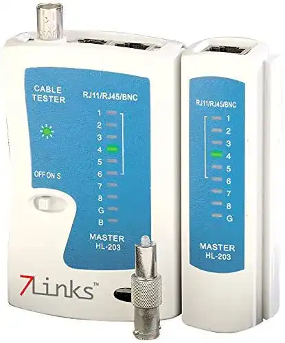 Netzwerktester 7links für RJ45 und RJ11 Kabel