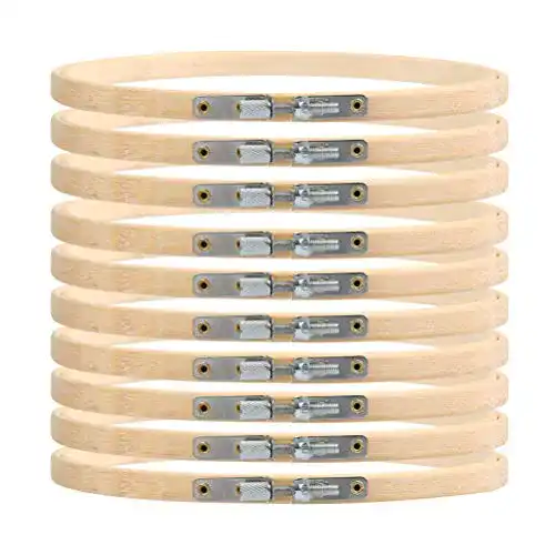 Stickrahmen Cenben 10 Stück 15 cm aus Bambus für Stickerei und DIY