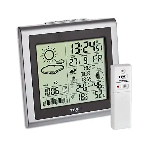 TFA Dostmann Funk-Wetterstation Largo – Wettervorhersage und Uhr