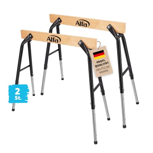 Höhenverstellbarer Arbeitsbock Alfa im Doppelpack für professionelle Anwendungen