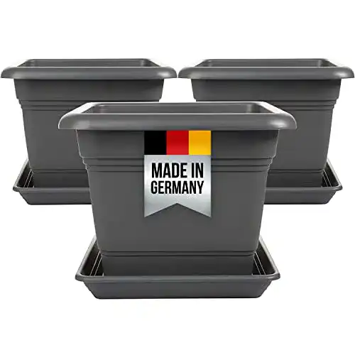 Pflanzkübel 3er Set groß für den Außenbereich, Modell Don