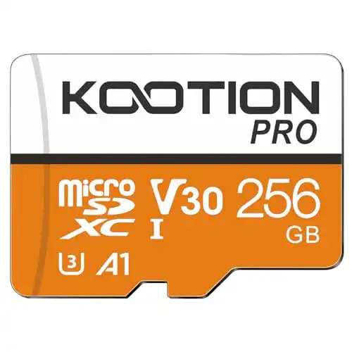 KOOTION Micro-SD-Karte 256 GB SDXC UHS-I für Smartphones und Kameras
